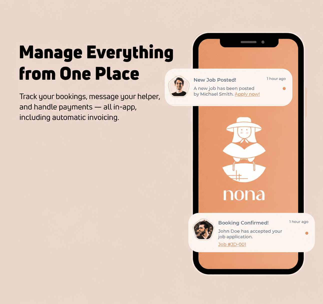 App feature: In-app management